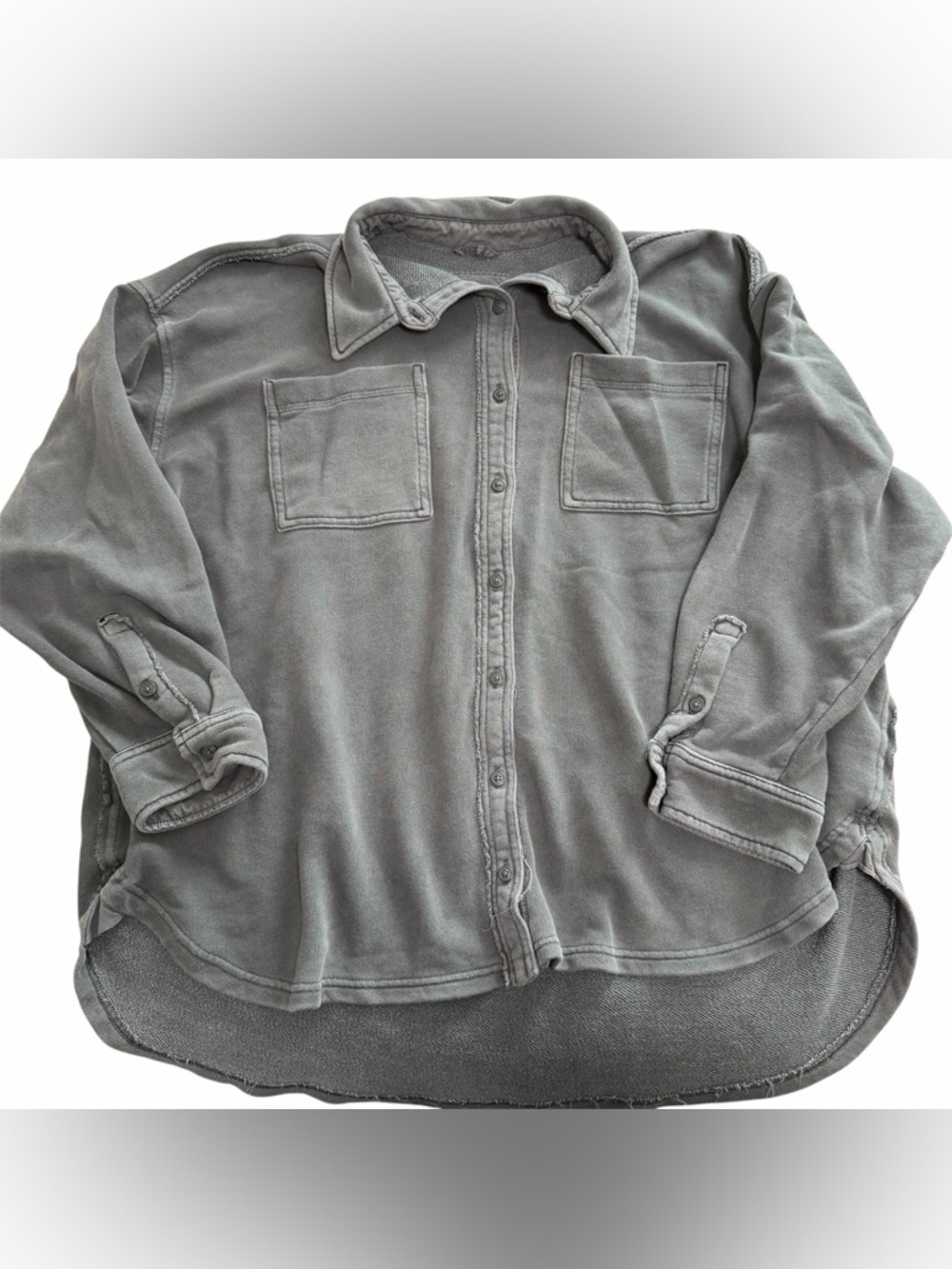 aerie comfy button-down long sleeve shirt